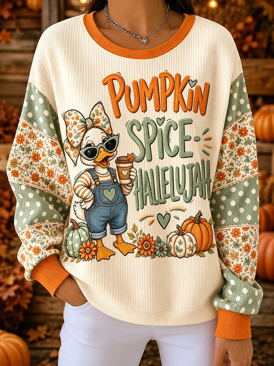 Women's "pumpkin spice hallelujah" sweatshirt