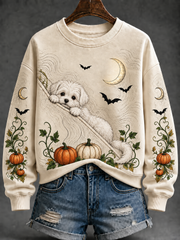 Women's Dog Halloween Regular Sweatshirt