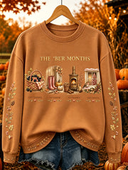 Women's Vintage I'm Ready For The 'ber Months Print Cozy Sweatshirt