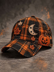 Unisex Autumn Maple Leaf Pumpkin Hat
