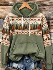 Women's Autumn Landscape Pattern Design Leisure Hoodie