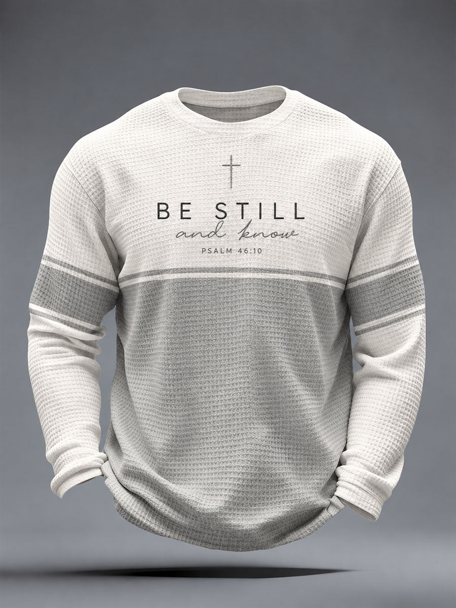 Men's Be Still And Know Waffle Top