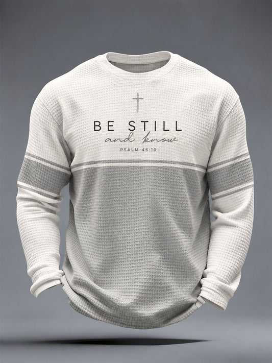Men's Be Still And Know Waffle Top