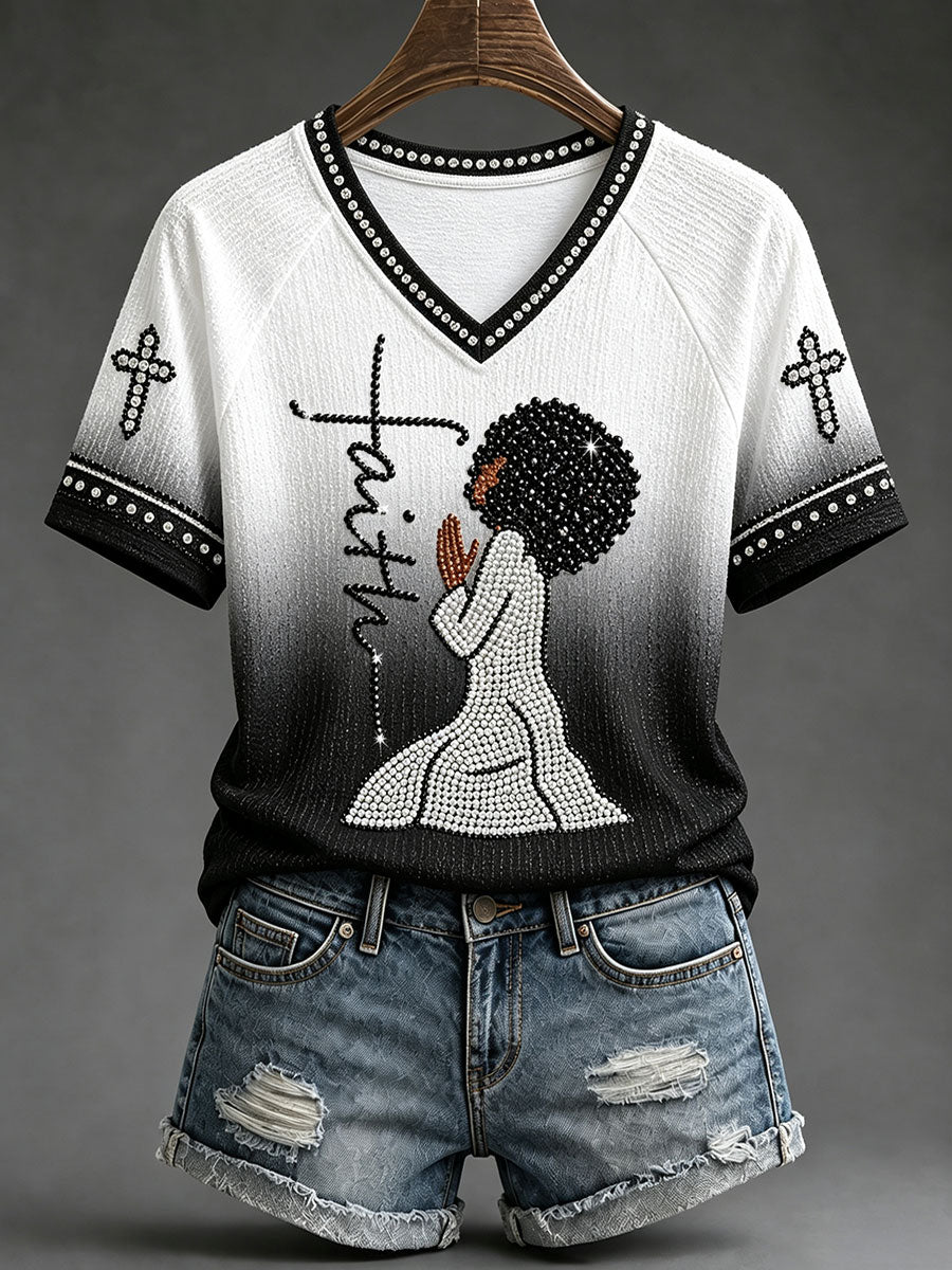 Women's Faith V-Neck T-Shirts