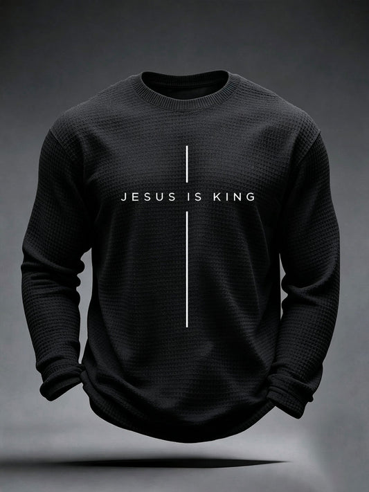 Men's Jesus Is King Waffle Top
