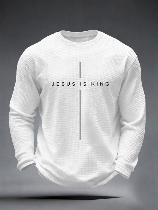 Men's Jesus Is King Waffle Top