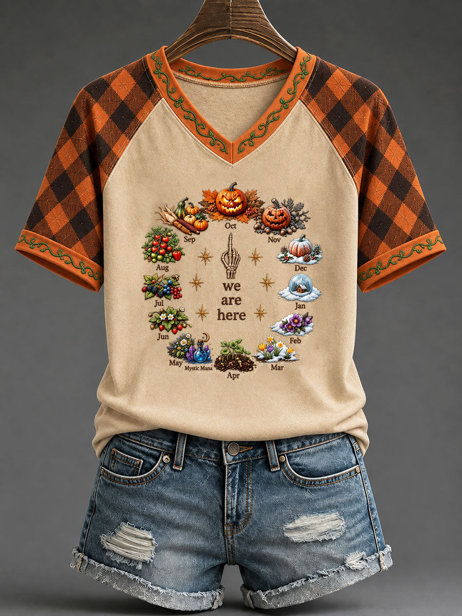 Women's Seasonal & Holiday Casual T-Shirt with Fun Prints (Autumn/Winter)