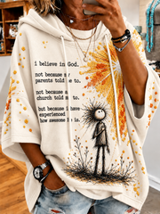 Women’s Inspirational Belief Short-Sleeve Hoodie