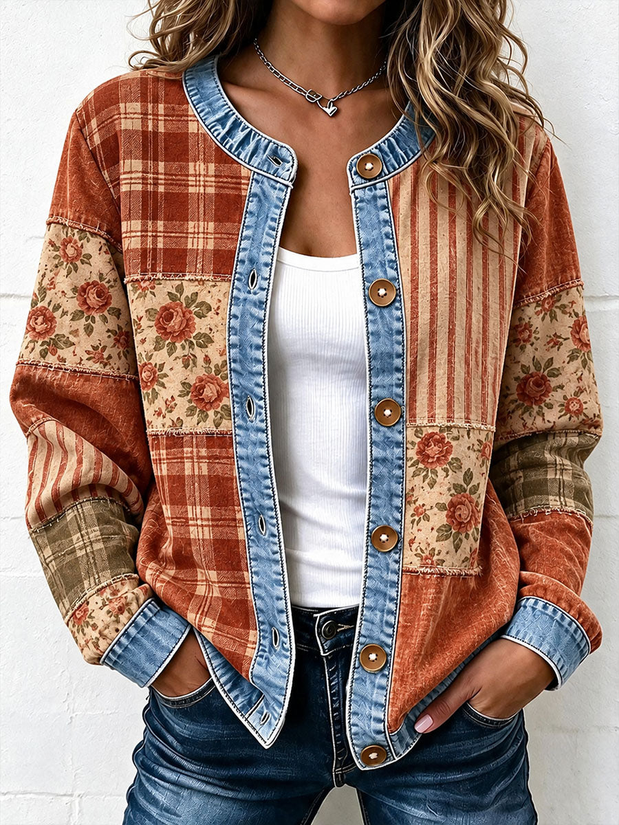Women's Patchwork Art Cardigan