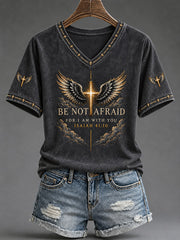 Women's "Be Not Afraid For I Am With You" Faith Print Casual T-Shirt