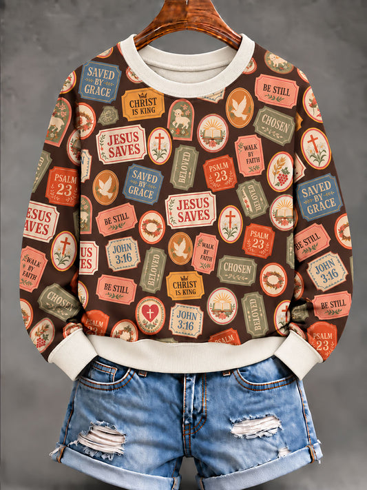 Women's Christian Faith Off-Shoulder Sweatshirt