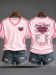 Women's "Jesus Christ World Tour" Faith Print Casual T-Shirt