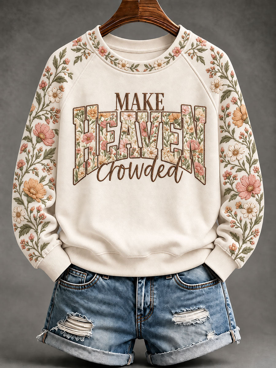 Women's Make Heaven Crowded Printed Casual Sweatshirt