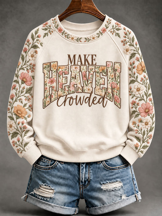 Women's Make Heaven Crowded Printed Casual Sweatshirt