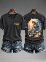 Women's He Restores My Soul T-shirt