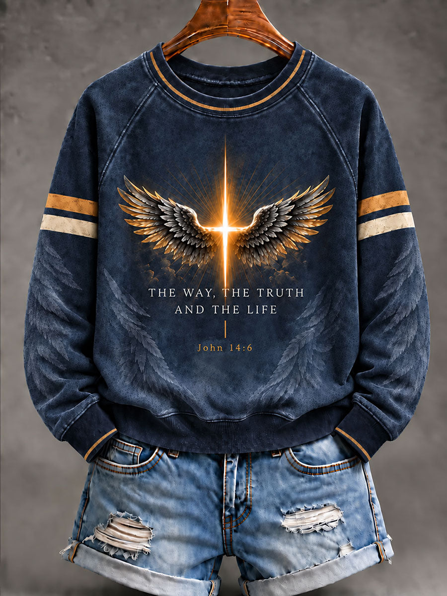Women's The Way The Truth And The Life Raglan SleeveSweatshirt