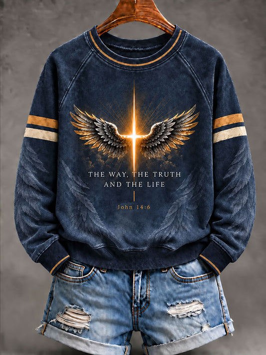 Women's The Way The Truth And The Life Raglan SleeveSweatshirt