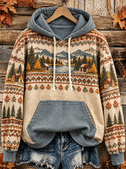 Women's autumn element pattern design casual hoodie
