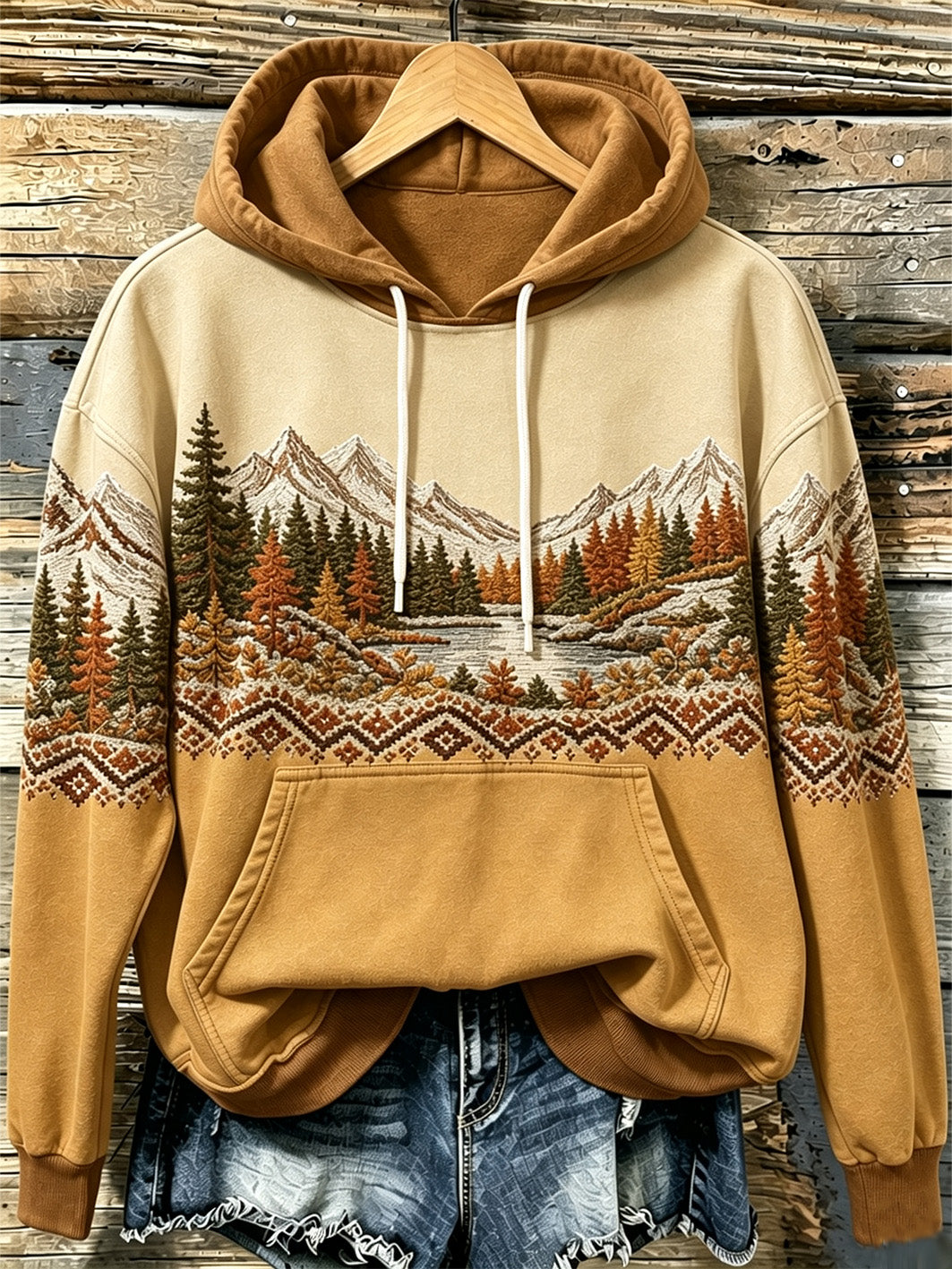 Women's autumn element pattern design casual hoodie
