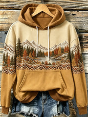 Women's autumn element pattern design casual hoodie