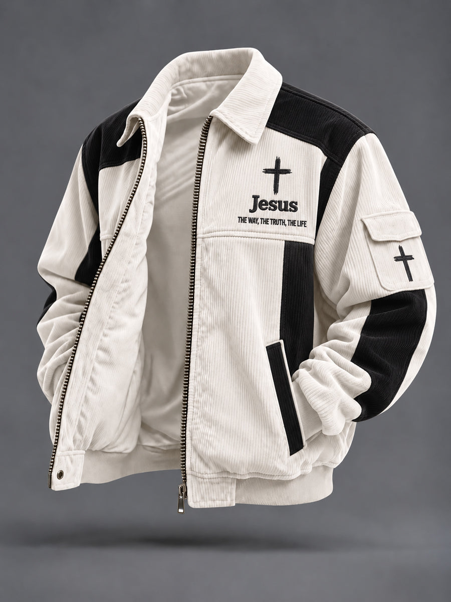 Men's Faith Print Casual Jacket