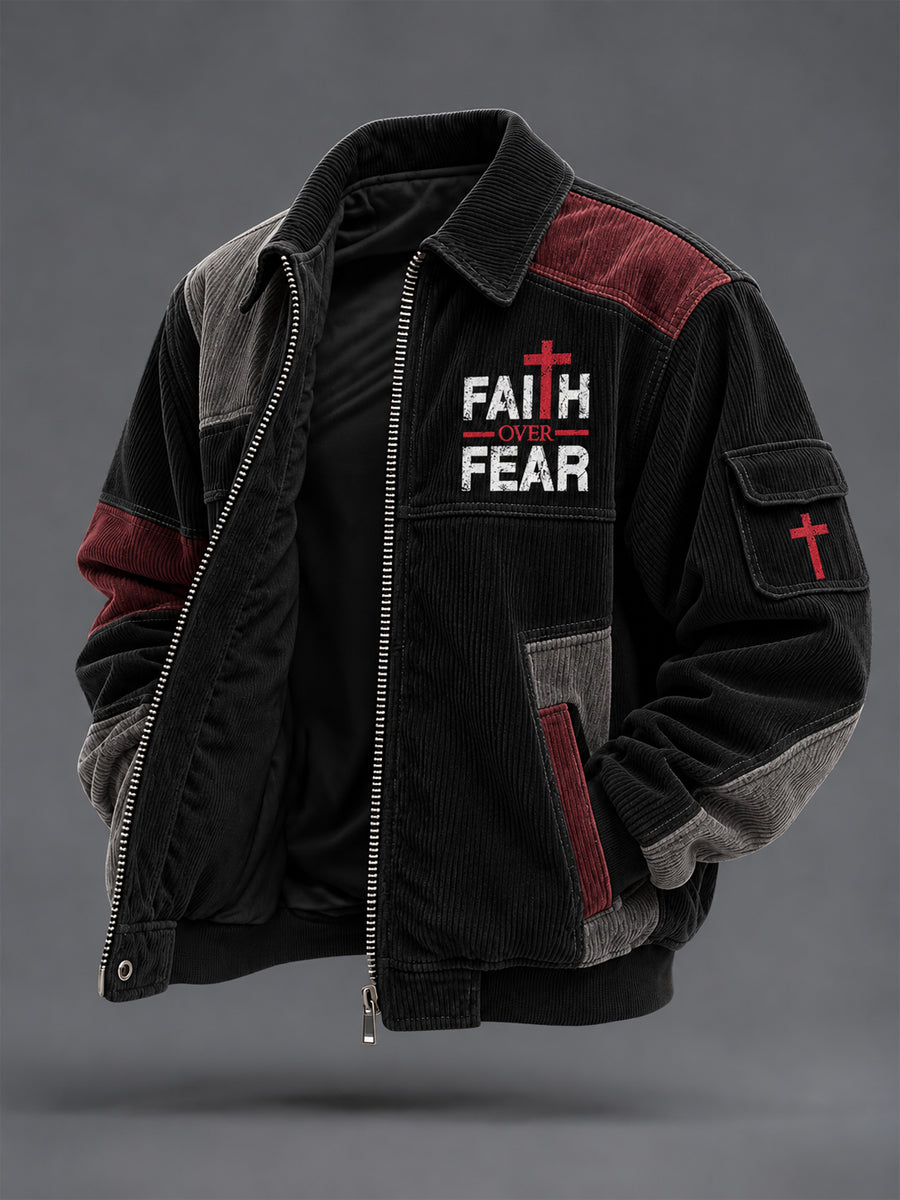 Men's Faith Print Casual Jacket