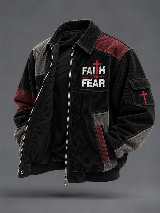 Men's Faith Print Casual Jacket