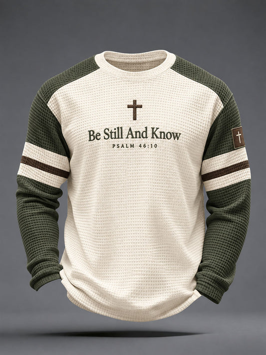 Men's Be Still and Know Waffle Top