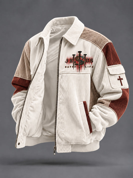 Men's Faith Print Casual Jacket