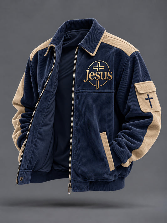 Men's Faith Print Casual Jacket