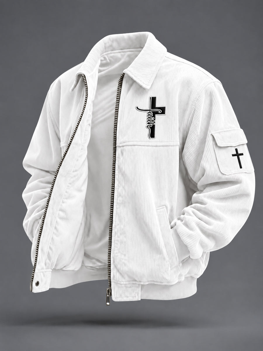Men's Faith Print Casual Jacket