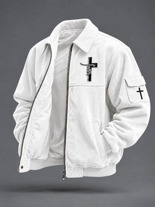 Men's Faith Print Casual Jacket