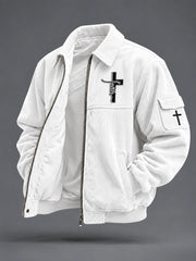 Men's Faith Print Casual Jacket
