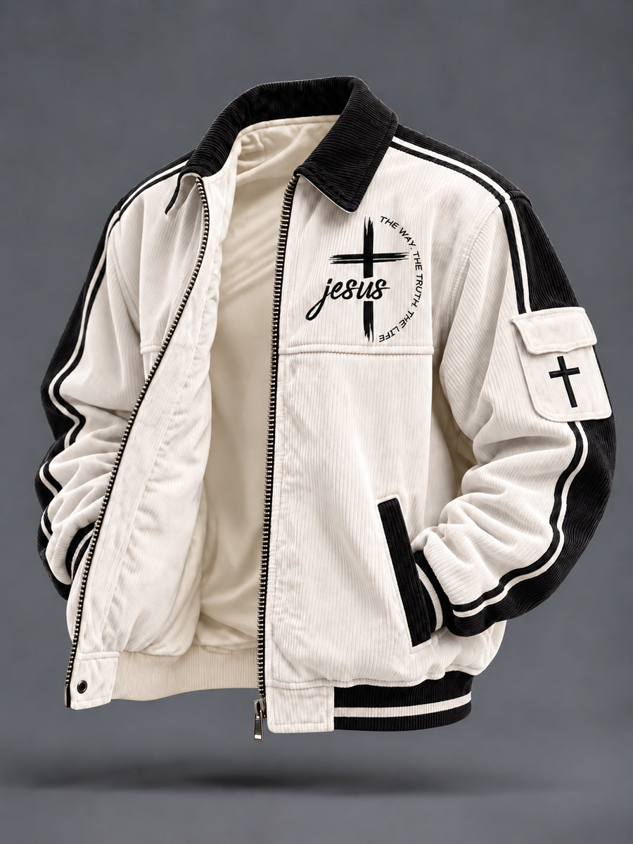 Men's Faith Print Casual Jacket