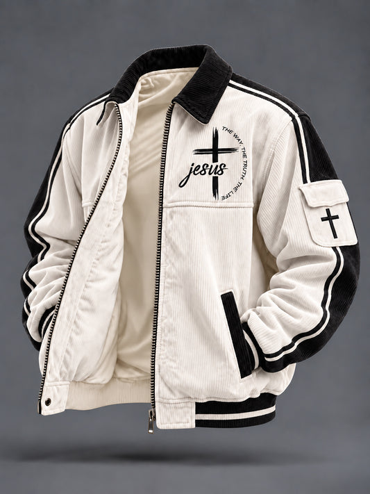 Men's Faith Print Casual Jacket