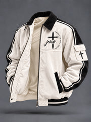 Men's Faith Print Casual Jacket