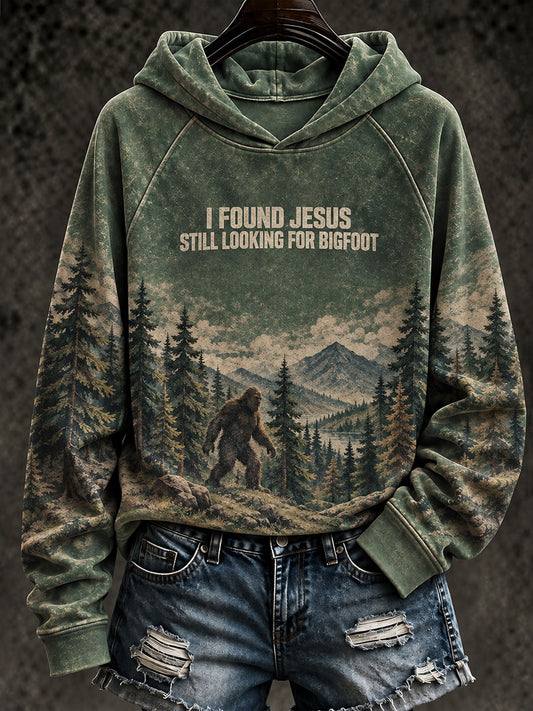 Women's "I Found Jesus Still Looking For Bigfoot" Sweatshirt