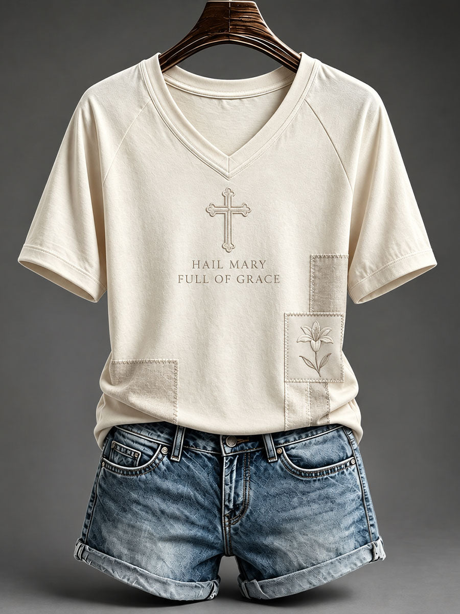 Women's Hail Mary Full Of Grace T-shirt