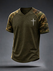 Men's Faith Cross Camo Art T-Shirt