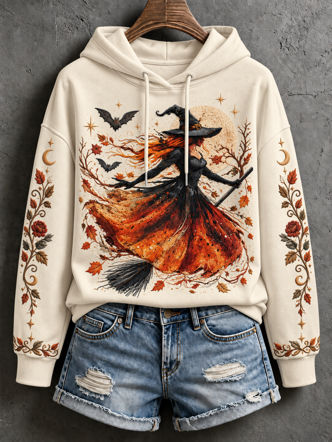 Women's Halloween Witch Drawstring Hoodie