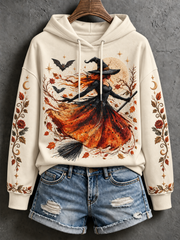 Women's Halloween Witch Drawstring Hoodie