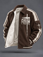Men's Faith Print Casual Jacket