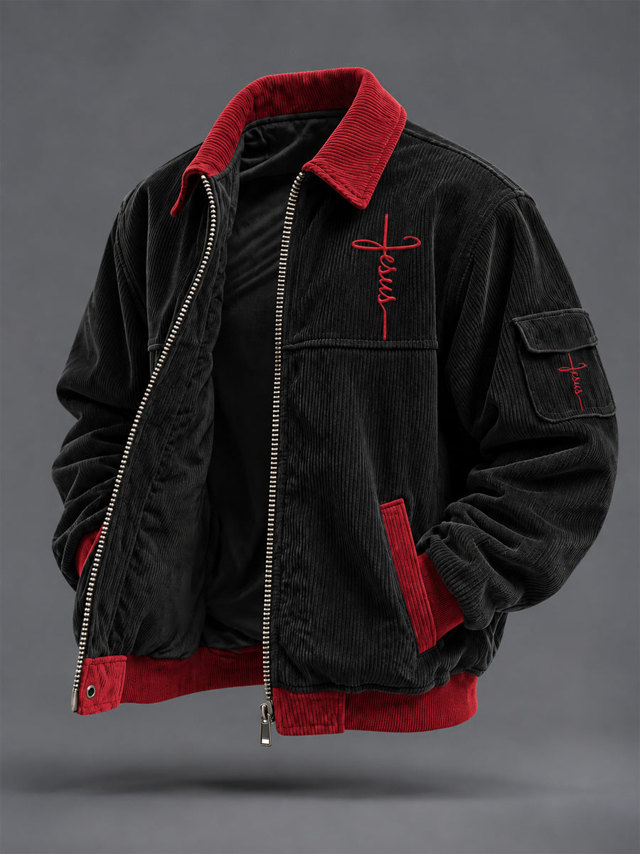 Men's Faith Print Casual Jacket