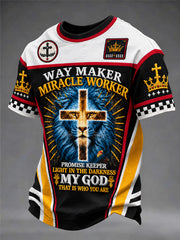 Men's Christian Way Maker Short Sleeve O-neck T-shirt
