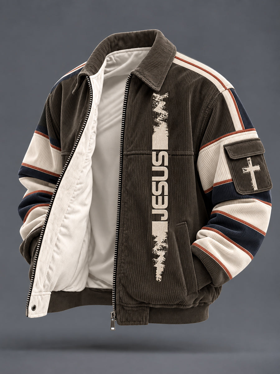 Men's Faith Print Casual Jacket