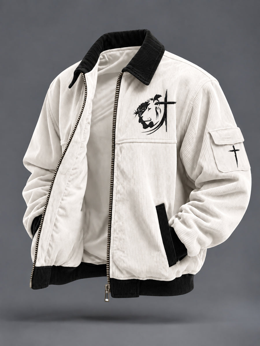 Men's Faith Print Casual Jacket