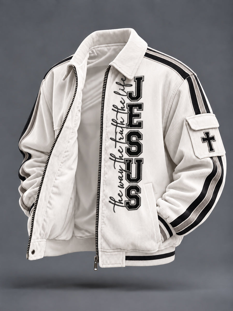 Men's Faith Print Casual Jacket