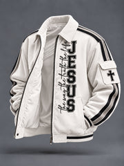 Men's Faith Print Casual Jacket