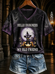 Women's Hello Darkness My Old Friend Halloween T-shirt