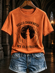 Women's Hello Darkness My Old Friend Halloween T-shirt